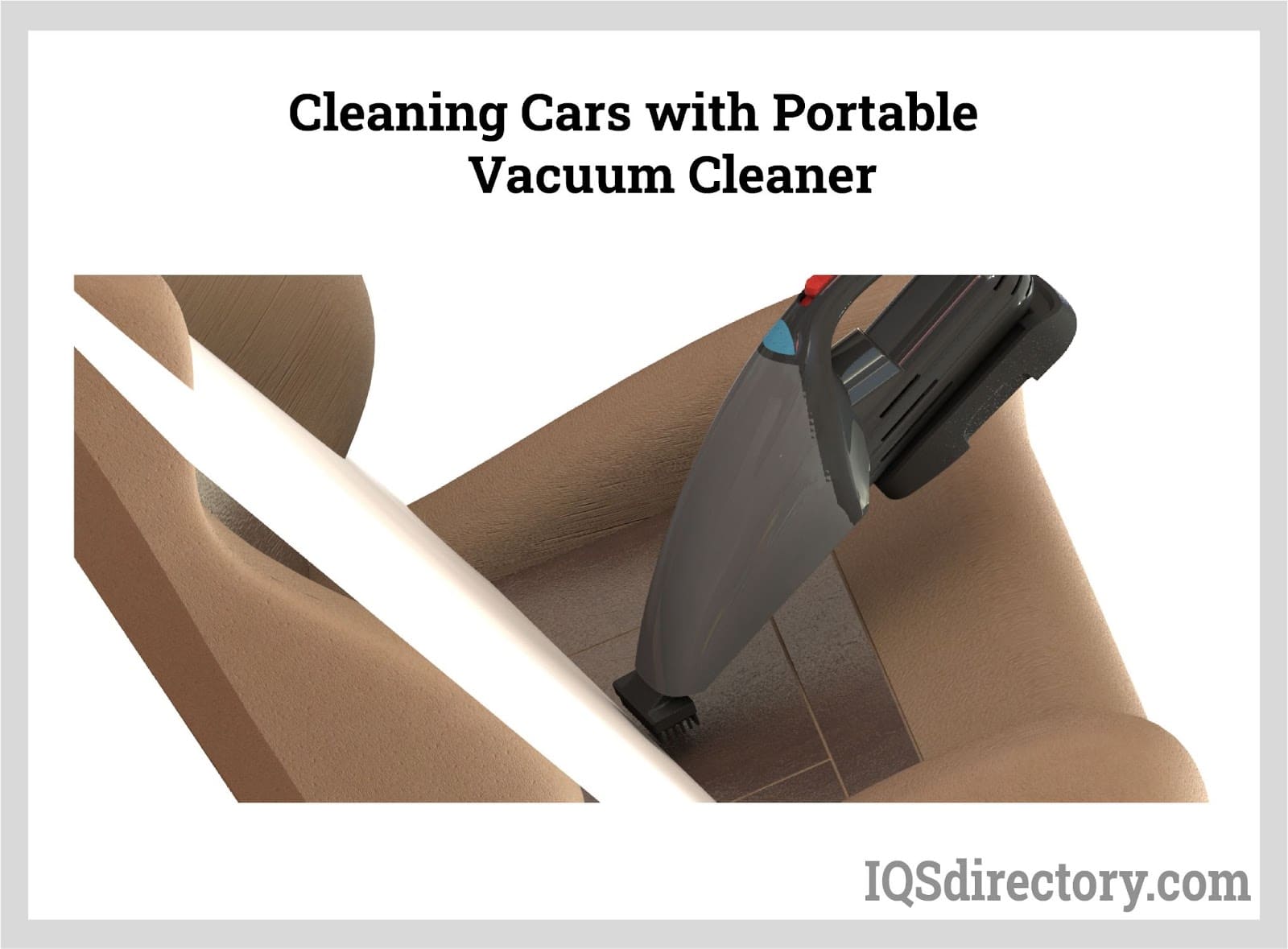 Cleaning Car with Portable Vacuum Cleaner